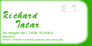 richard tatar business card