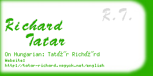 richard tatar business card